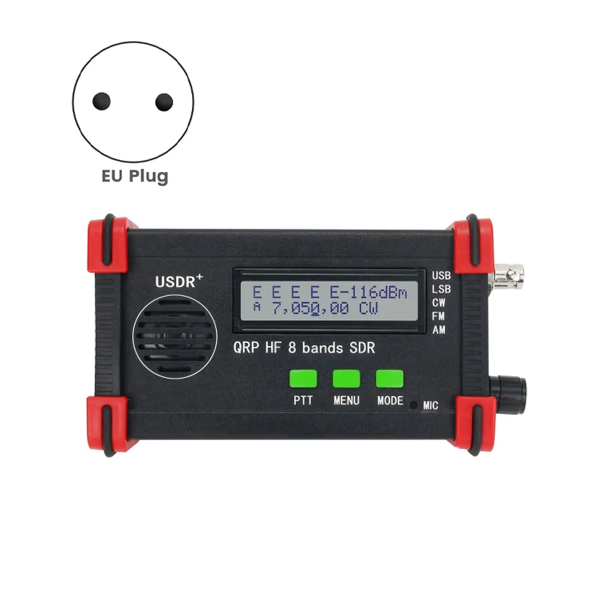 X59A_USDR Alta Freqüência SDR FT8 USB LSB CW FM AM Transceptor QRP HF 8 Band QRP SSB Transceptor Plugue UE