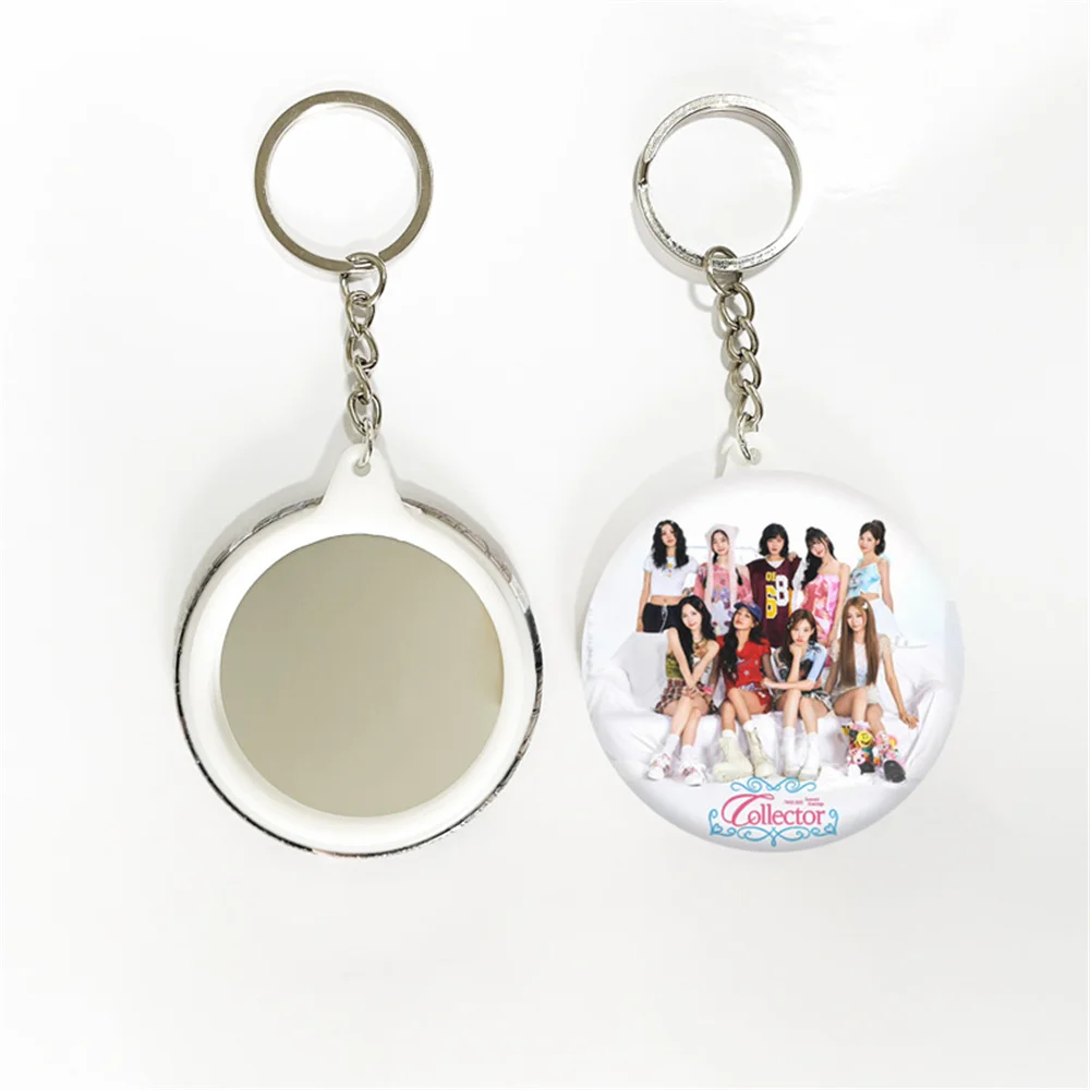 KPOP 2025 Season's Greeting Tinplate Badge MOMO MINA DAHYUN TZUYU MOMO Brooch Pins Creative Mirror Keychain Pendant Fans Gift