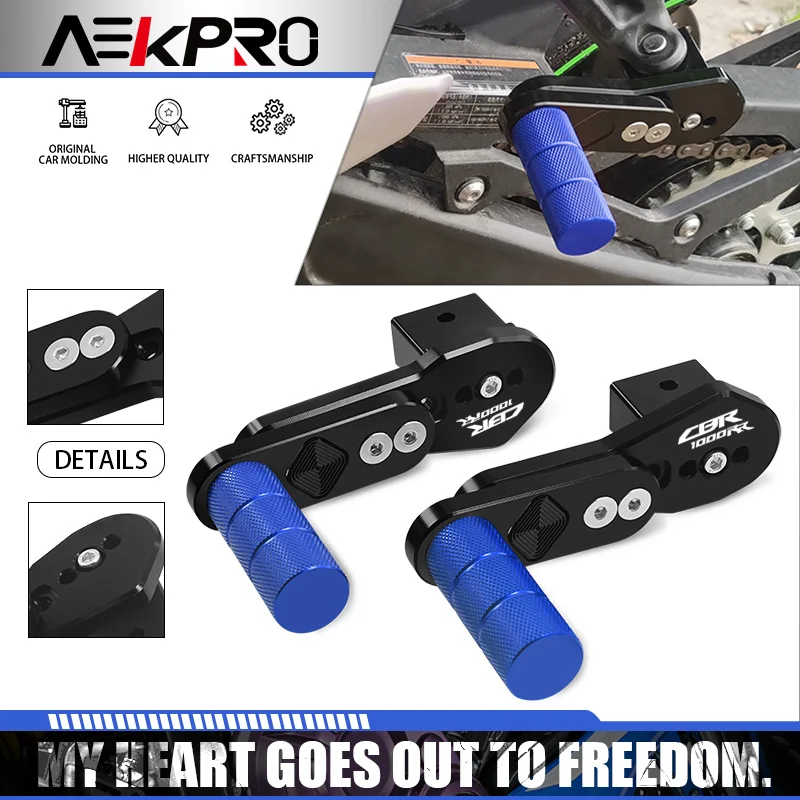 Motorcycle Multi-angle Telescopic Adjustable Rear Footrests Foot Pegs Pedals For CBR600RR/RA CBR1000RR 1000RR-R/RA SP CBR1100XX