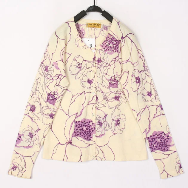 

Вязаный шерстяной свитер-кардиган в этническом стиле с цветочным узором, оверсайз, V-образный вырез, длинный рукав, теплый, весна-осень