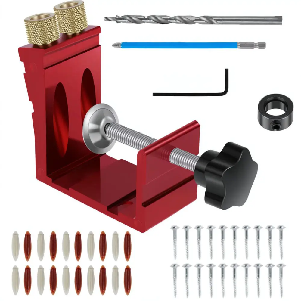 For For LIAN Woodworking Pocket Hole Jig 15 Degree Drill Guide Locator Carpentry Tool For Accurate Furniture Assembly