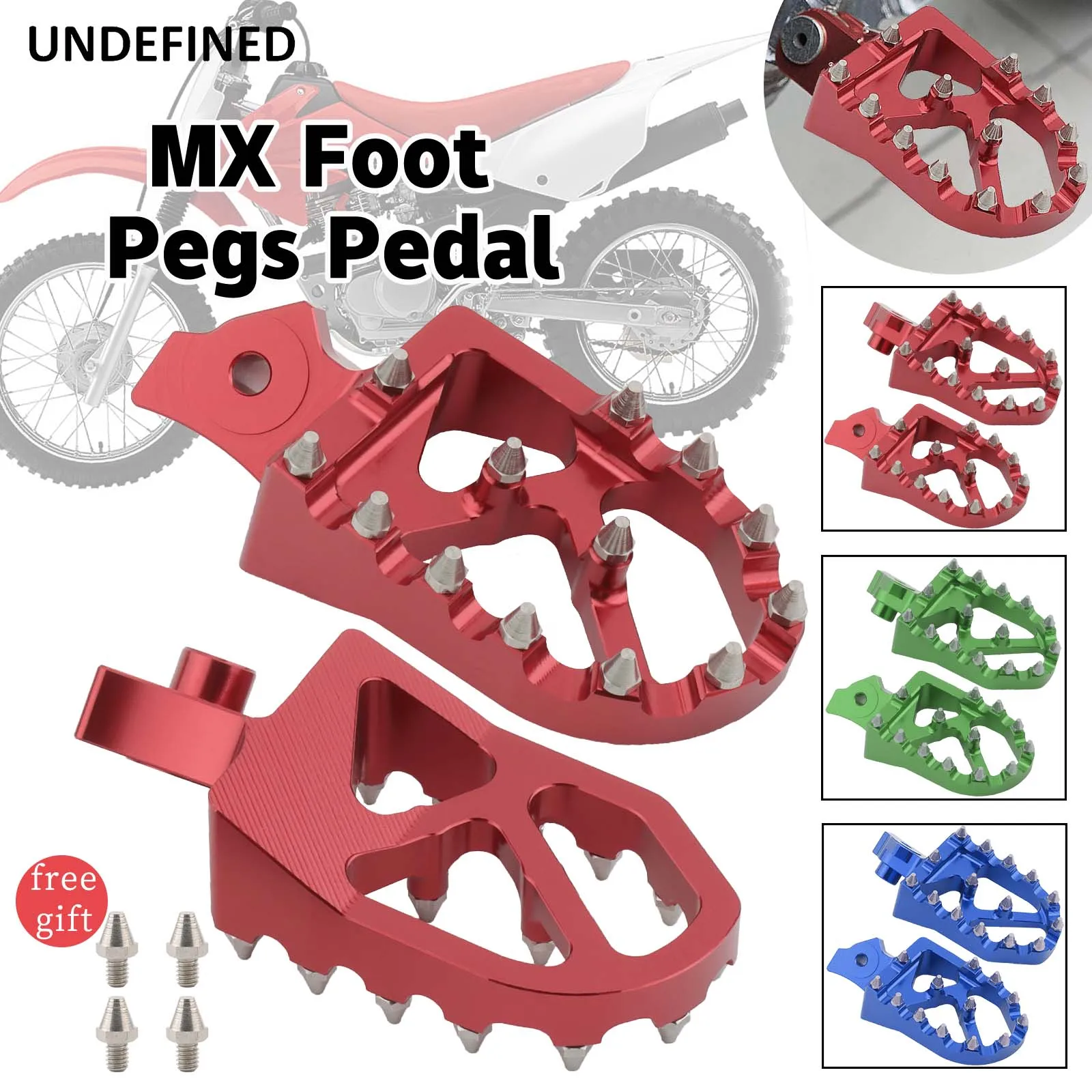 

For Honda Z50R XR50R XR70R XR80R XR100R CRF80F CRF100F KLR650 KL650 Motorcycle Foot Pegs Footrests CNC MX FootPegs Dirt Bike