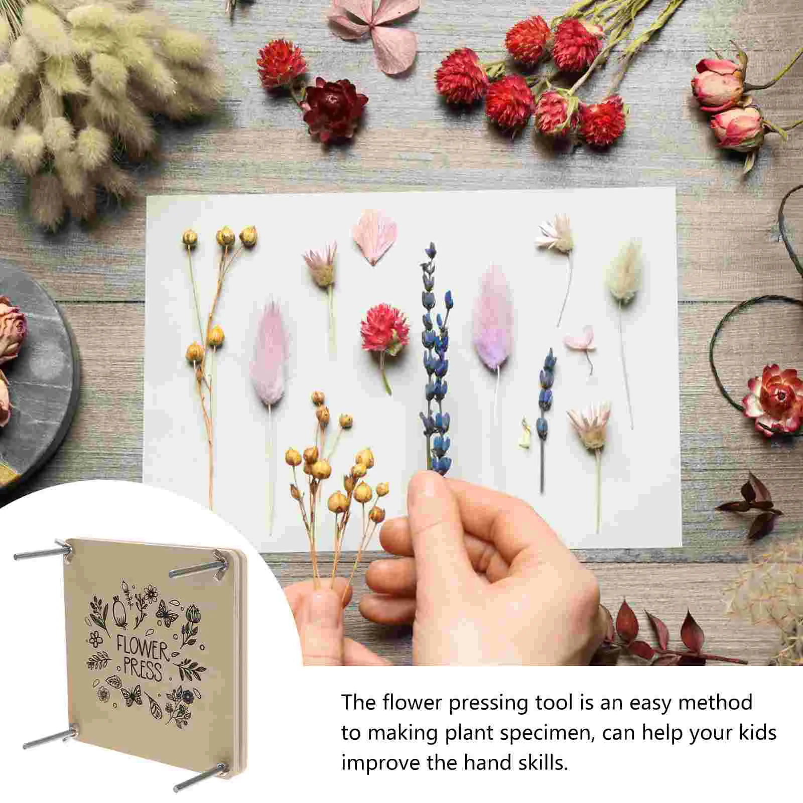 Press Flower Professional Flowers DIY Kit Tool Plant Information Bag Plants Supply Wood Pressing Specimen Tools Pressed Dried