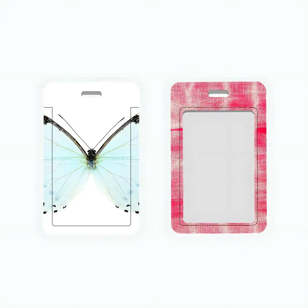 BABYGIRL Clear ID Card Holder Lanyard Neck Strap Badge Case Door Credit Card Protector Daily Gift