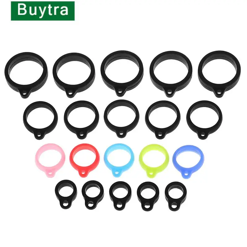 10Pcs Rubber Ring Rope Pen Lanyard Holder Soft Hoop Universal 8mm/13mm/20mm/16mm Silicone Ring Bands Silicon Rings High Quality