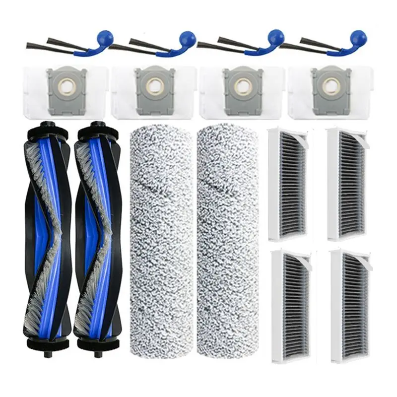 

【A26P】Запасные части для робота-пылесоса Ecovacs DEEBOT T80 Omni/T80 PRO OMNI — основная и боковые щетки, HEPA-фильтр, мешок для сбора пыли, ролик, тряпка (1 шт.)