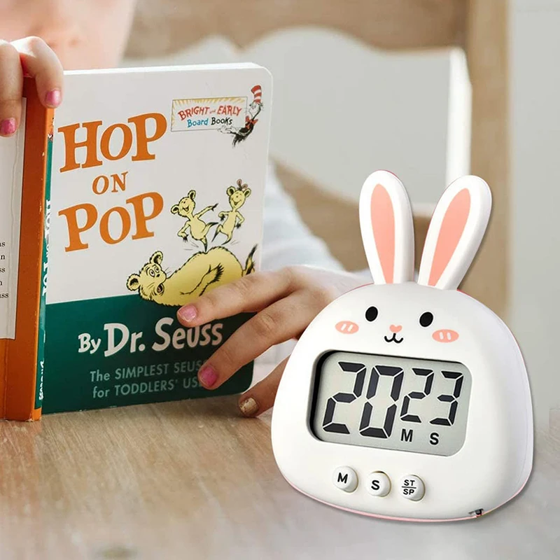 Cartoon Rabbit Timer Kitchen Alarm Clock Rabbit Year Magnet Timer