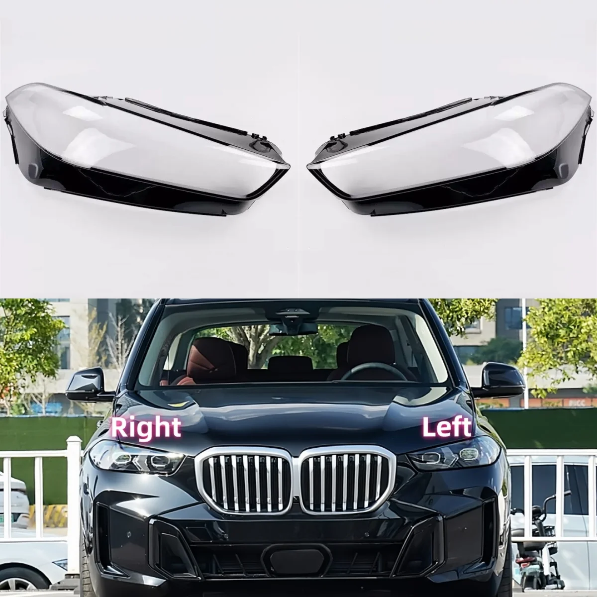 

Auto Lampcover For BMW X5 X6 G18 2023 2024 Car Headlight Cover Headlamp Mask Glass Lens Shell Transparent Lampshade Caps