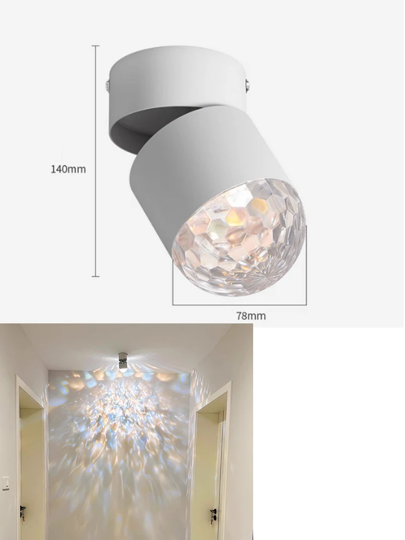 Led Downlight zonsondergang projectielamp inbouw spotlight slaapkamer woondecoratie wandoppervlak plafondmontage naar beneden licht regenboog plafondlamp spotjes led plafond inbouwspot led lampen