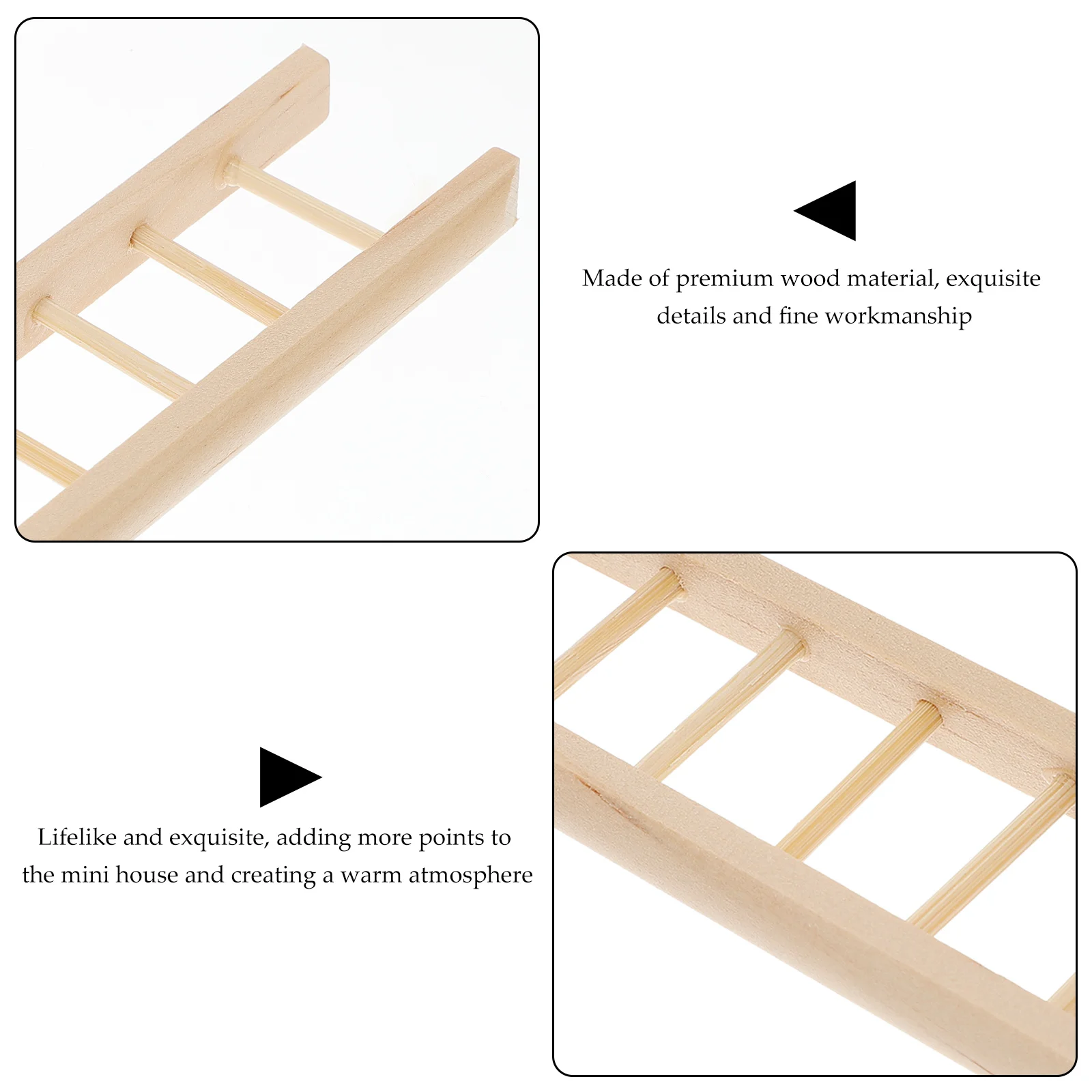 2 uds escalera plegable Mini suministros para el hogar escaleras en miniatura gatear Micro escena decoración casa de muñecas