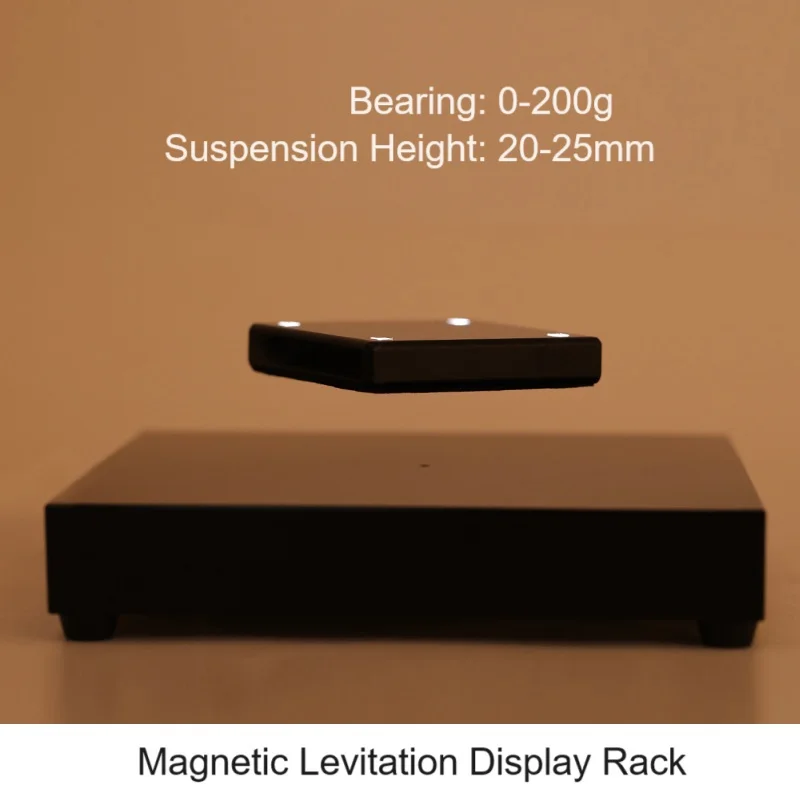 Rotating Magnetic Levitating Display Rack Acrylic 200g Load Bearing 20-25mm No Load Suspension Distance LED Maglev Display Stand