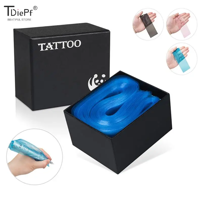

100Pcs/Pack Disposable Tattoo Clip Cord Sleeves Covers Bags Supply For Tattoo Machine Polyethylene Clean Safe Tattoo Accessory