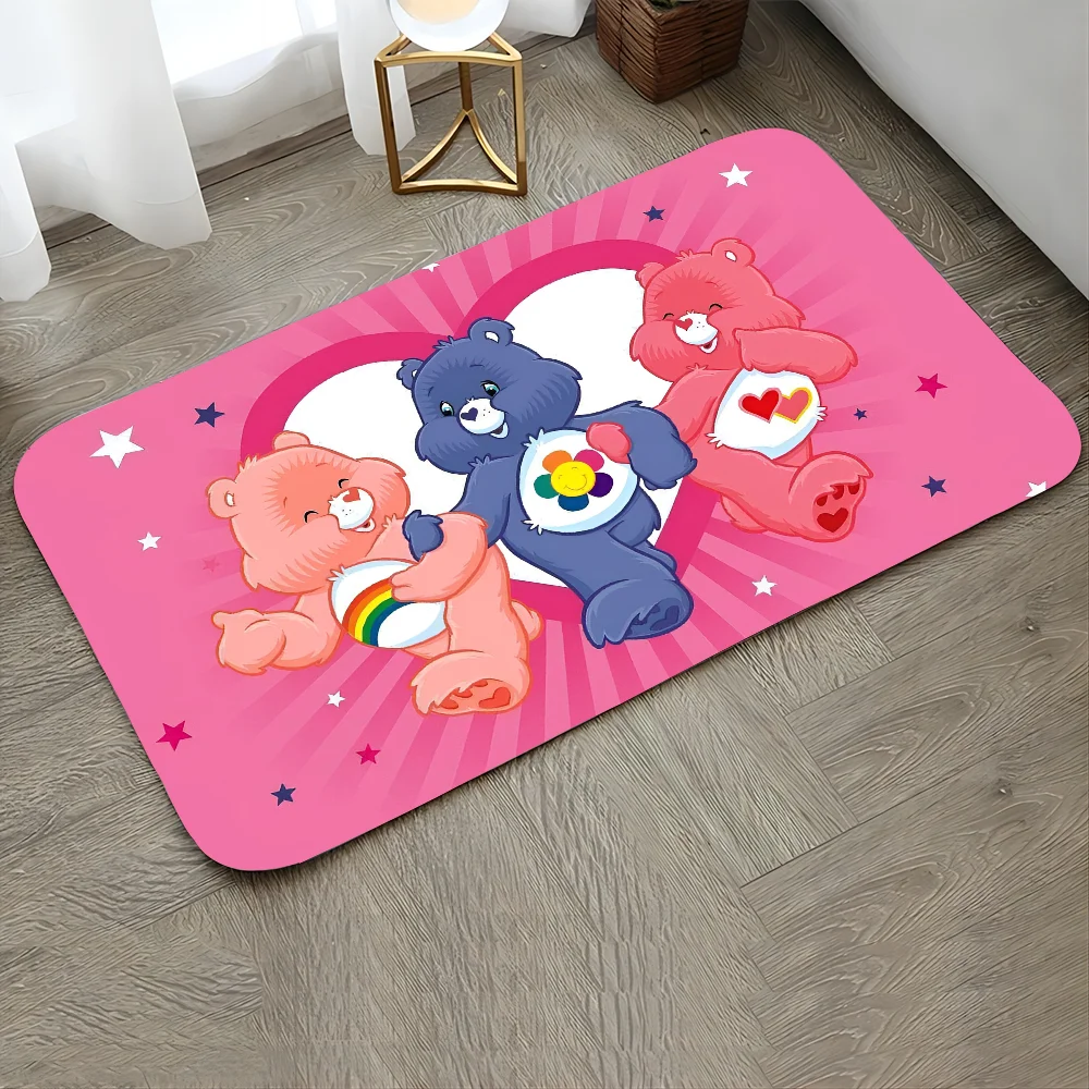 1PC Care Bears Floor Mat Door Mat For Bathroom Kitchen Long Corridor Carpet Non-Slip Living Room Rug Home Decor