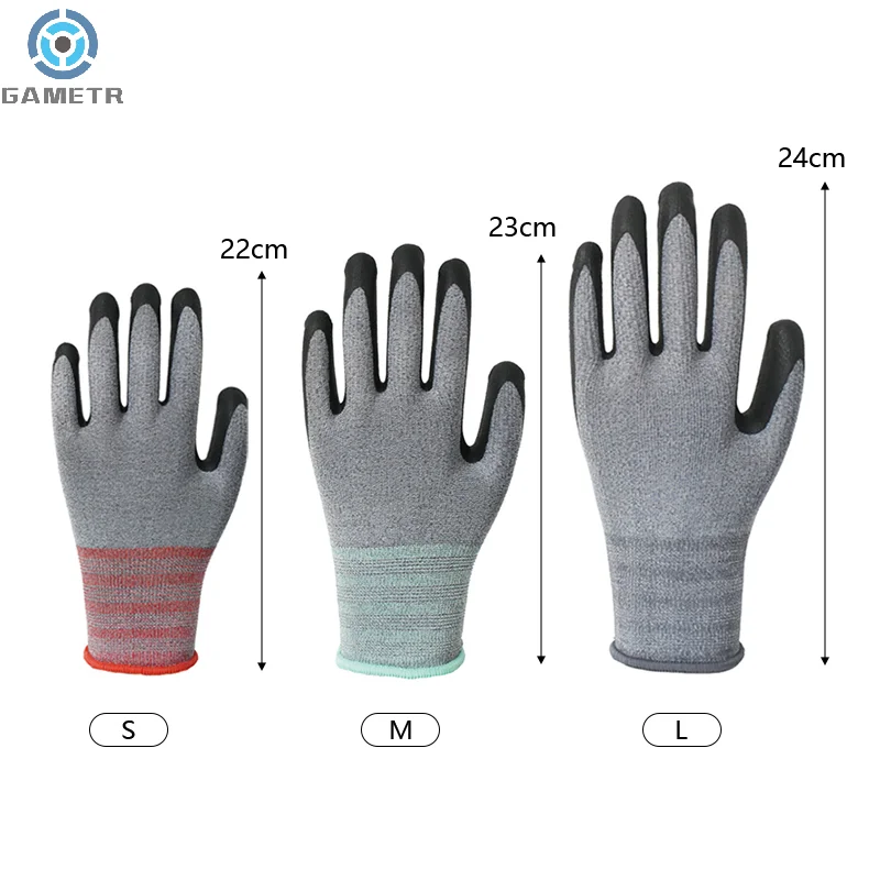 1Pair Anti Cutting Gloves Anti-vibration Anti-smashing Anti-collision Wear Resistant Gloves Outdoor Cycling Rescue Safety Gloves