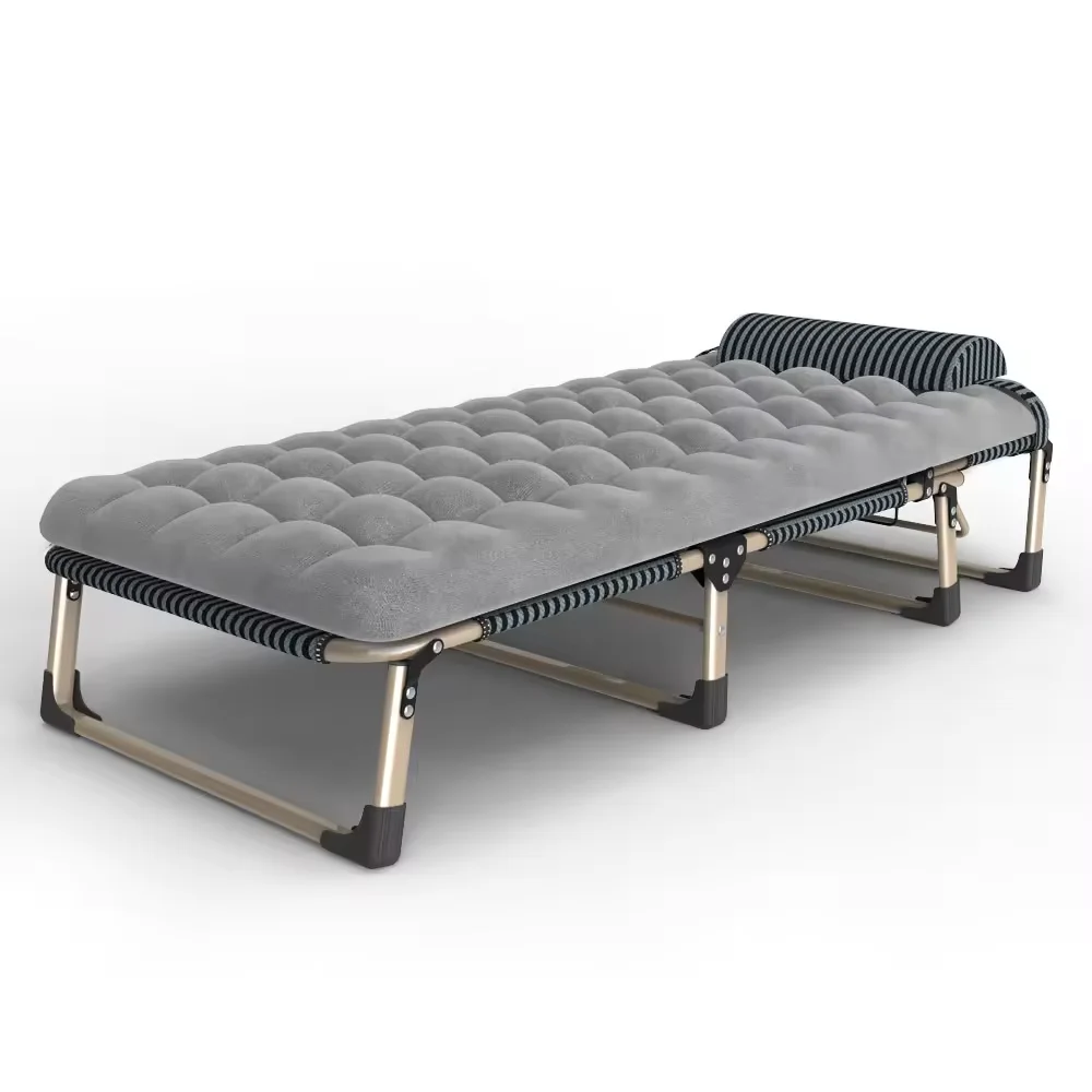 

Portable Ultra-Light Metal Folding Bed Chair Self-Driving Outdoor Reclining Sitting Sleeping Household Foldable Furniture