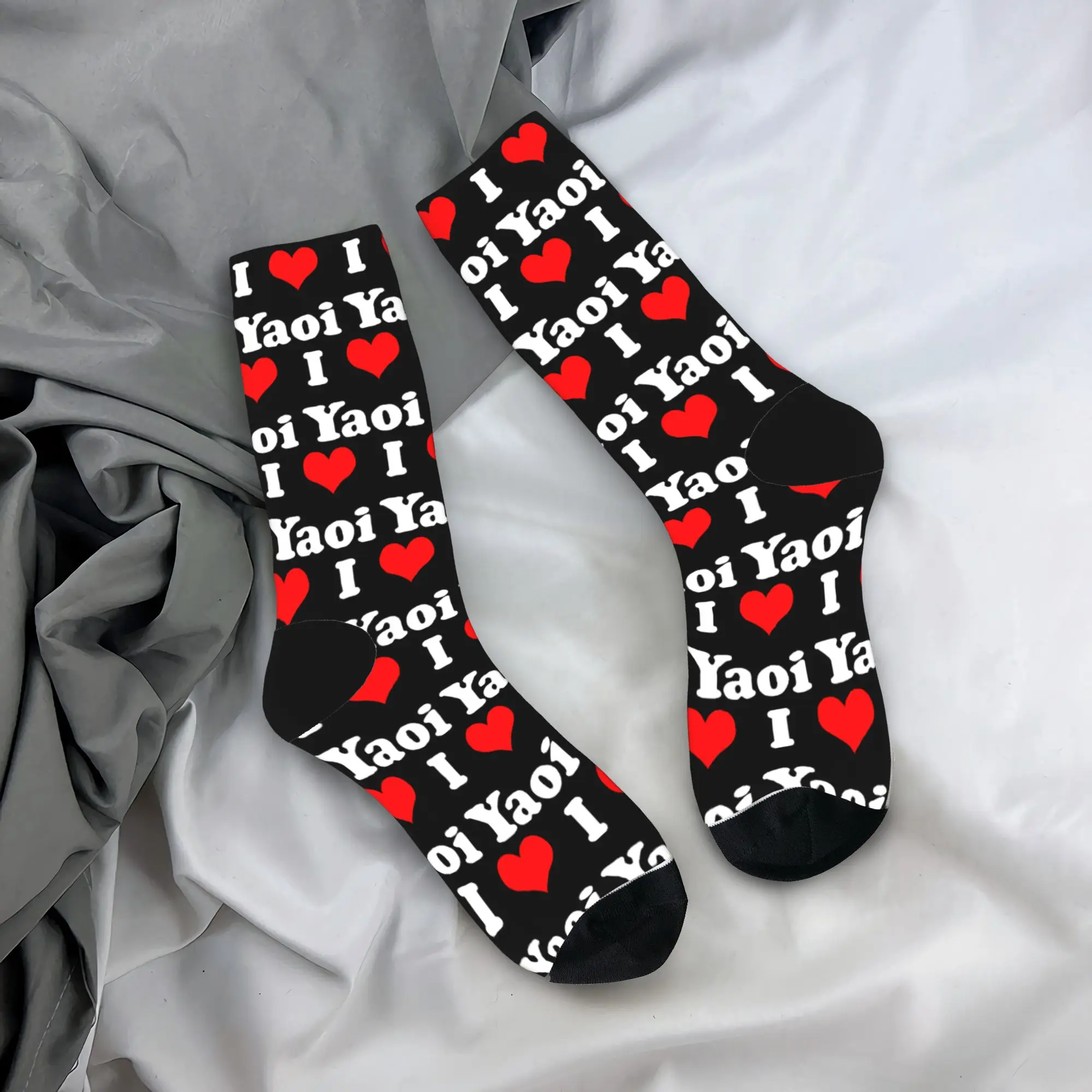 I Love Yaoi Socks  Non-Slip Stockings Men's Soft Breathable Skateboard Socks Spring Korean Design Socks