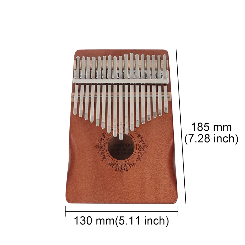 Solid Wood Kalimba 17 Keys Thumb Piano C Tone Scale With Tuning Hammer Percussion Instrument For Beginners