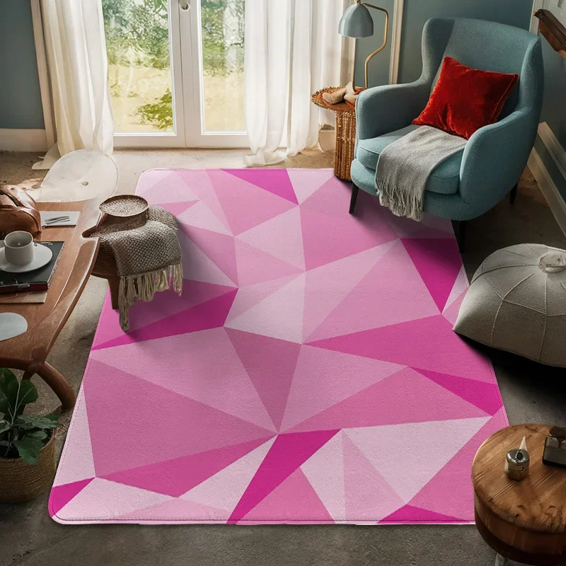 2025 New Nordic Ins Style Abstract Geometric Door Mat Non-Slip Floor Mat Living Room Bathroom Large Floor Mat Home Decoration