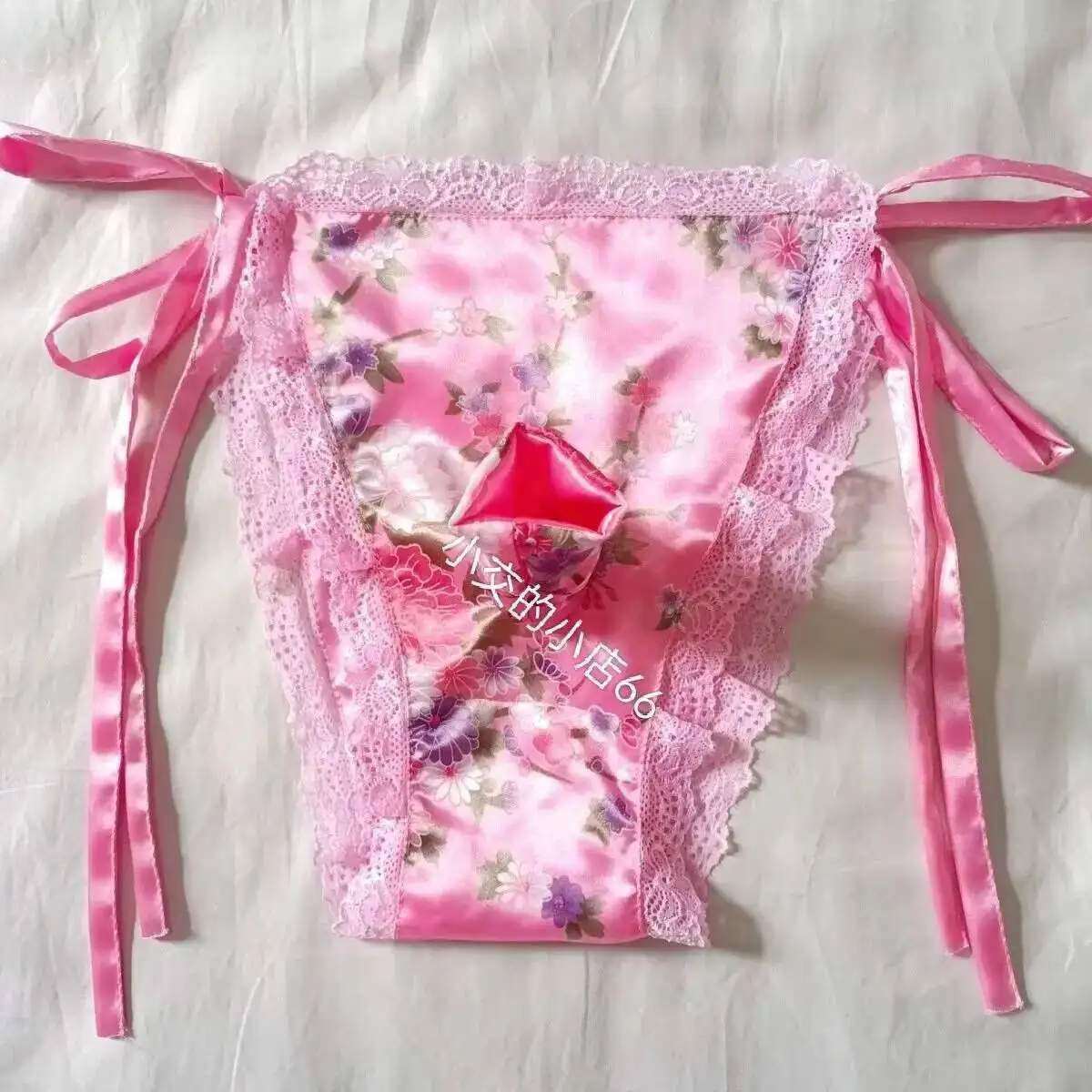 

Мужское нижнее белье с цветочным принтом на шнуровке, трусики больших размеров, нижнее белье, сексуальные трусы со средней талией