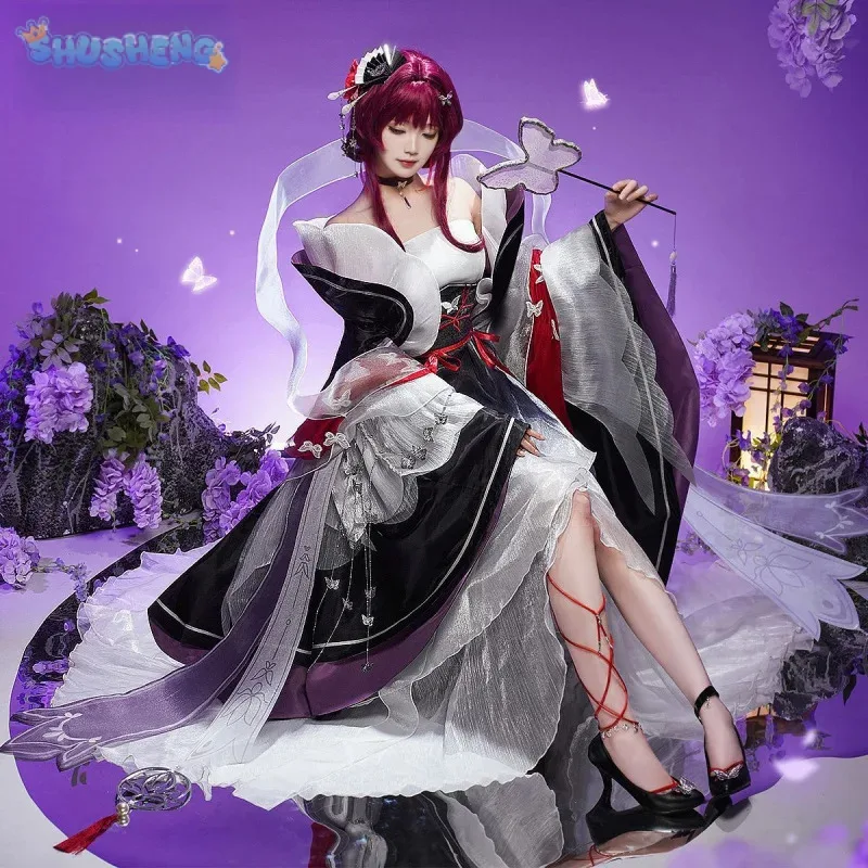 

XT8Honkai: Star rail Kafka cosplay costume Halloween Chinese style dress jacket props accessories wig set Men Women uniformXT6@!