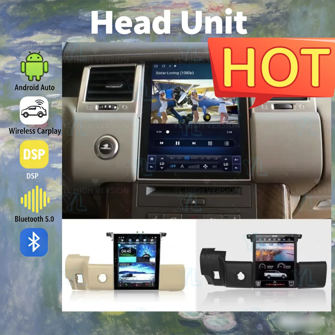 

Для Land Rover Range Rover Sport L320 2010-2013: Автомагнитола Android 14.0 с GPS-навигацией, автомагнитола, Carplay, Bluetooth 5.