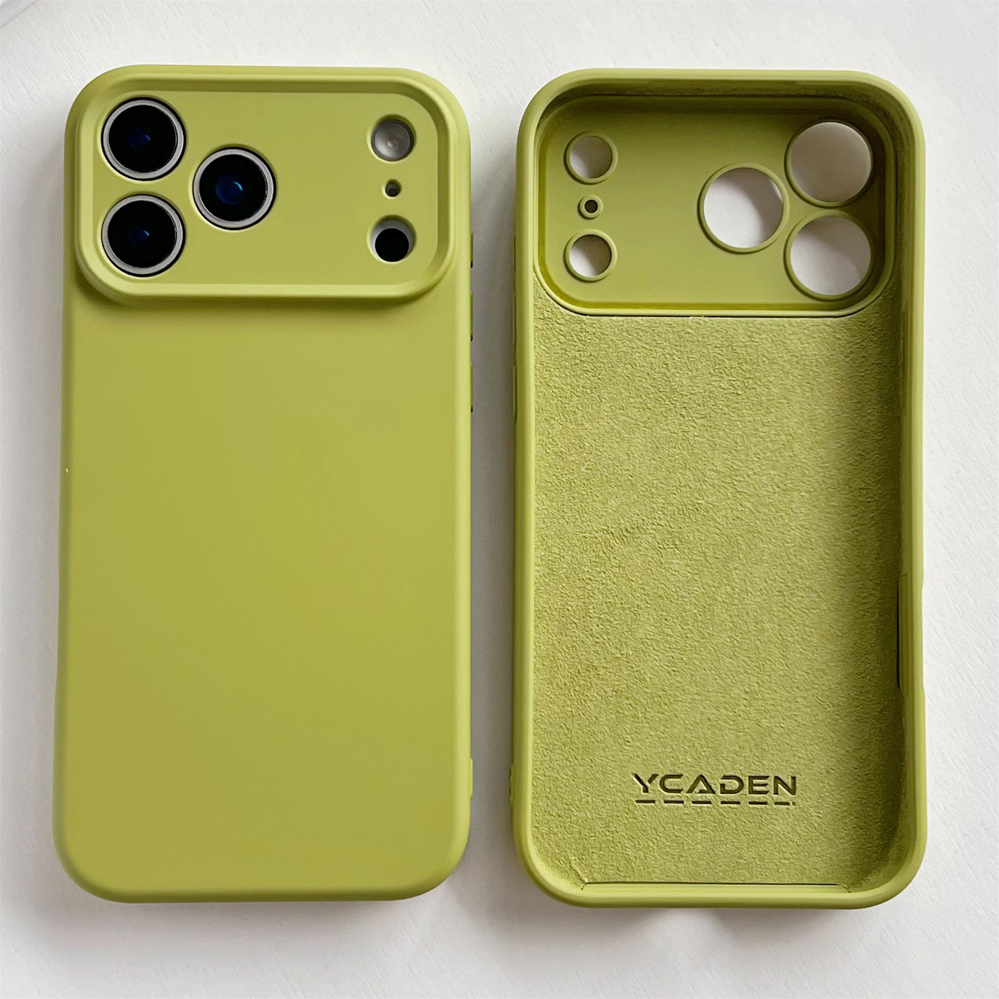 Stoßfester Bumper für iPhone 17 Air, neu für iPhone 17 Pro Max, Hülle für iPhone 17 Pro, gelbes Flüssigsilikon-Gummi. – Detail 10
