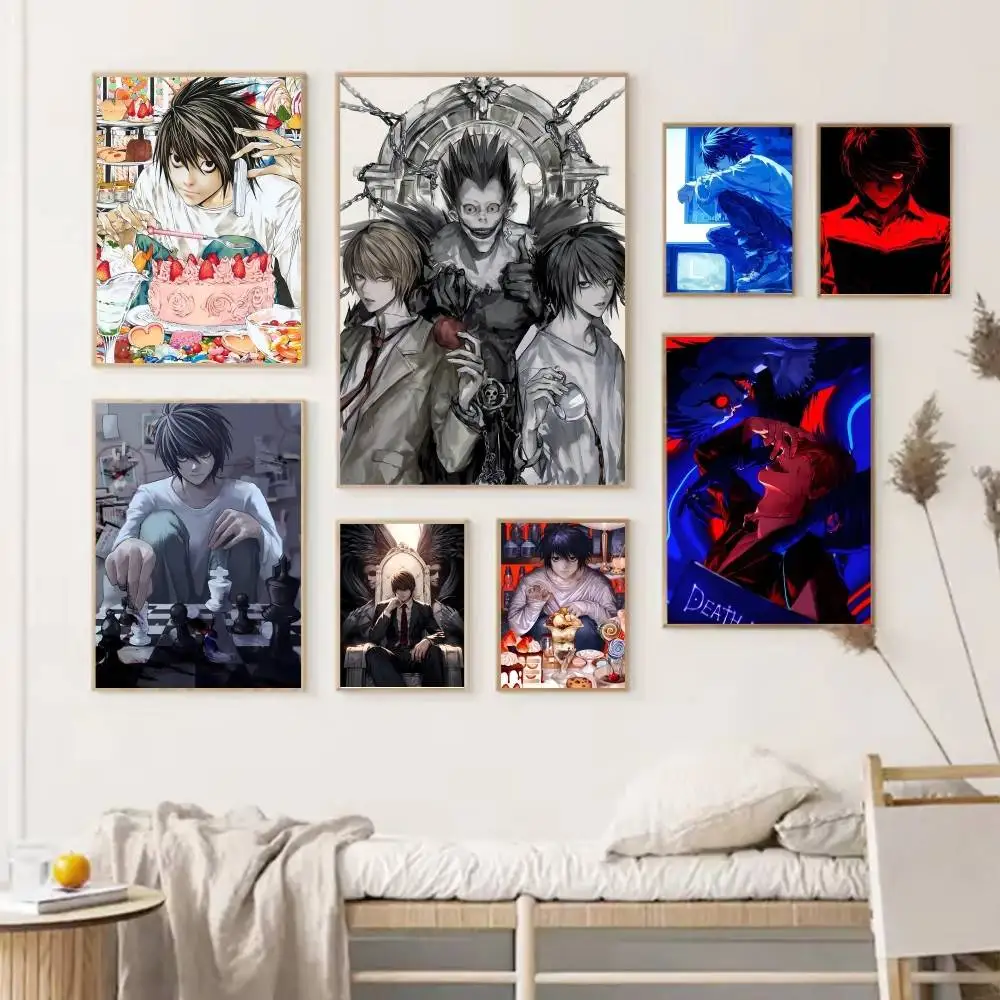 Anime D-DEATH N-NOTE Posters HD Print Vintage Wall Art Decor for Home Study Room