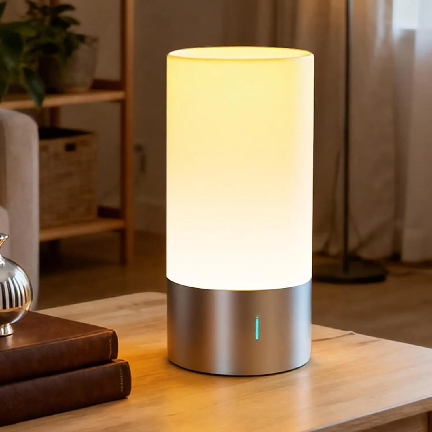 

Table Lamp, Touch Control Bedside Lamp, 3-Level Dimmable Warm White & 256 RGB Colors, Modern LED Nightstand Lamp for Bedroom