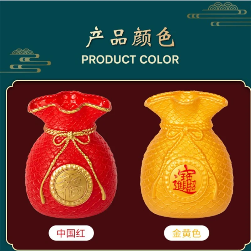 Small lucky bag decorations, plastic ornaments, wheat ears, fortune fruits, Chinese red solar terms supplies, vases