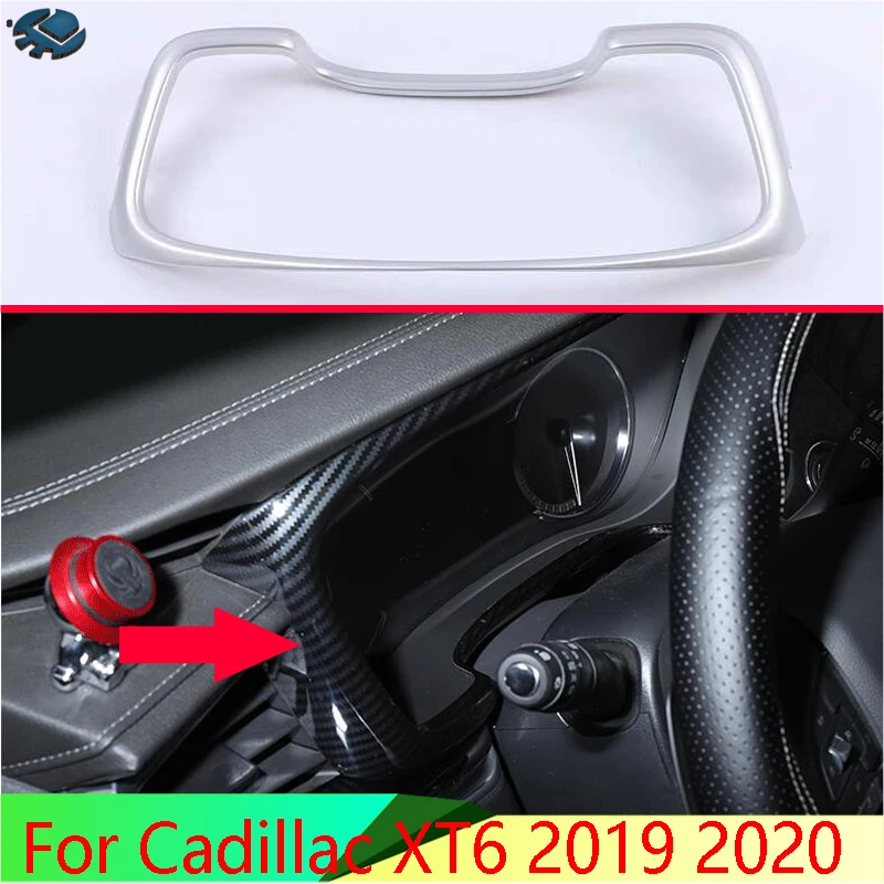 

For Cadillac XT6 2019 2020 Car Accessories ABS Pearl Chrome Interior Instrument Panel Around trim