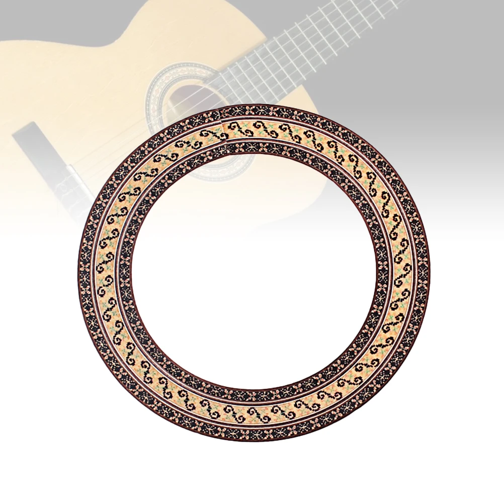 

Wooden Guitar Rosette Curved Strips 90.5mm Easy Apply Sound Hole Inlay Guitar Decals Abalone Effect Sound Hole Decal