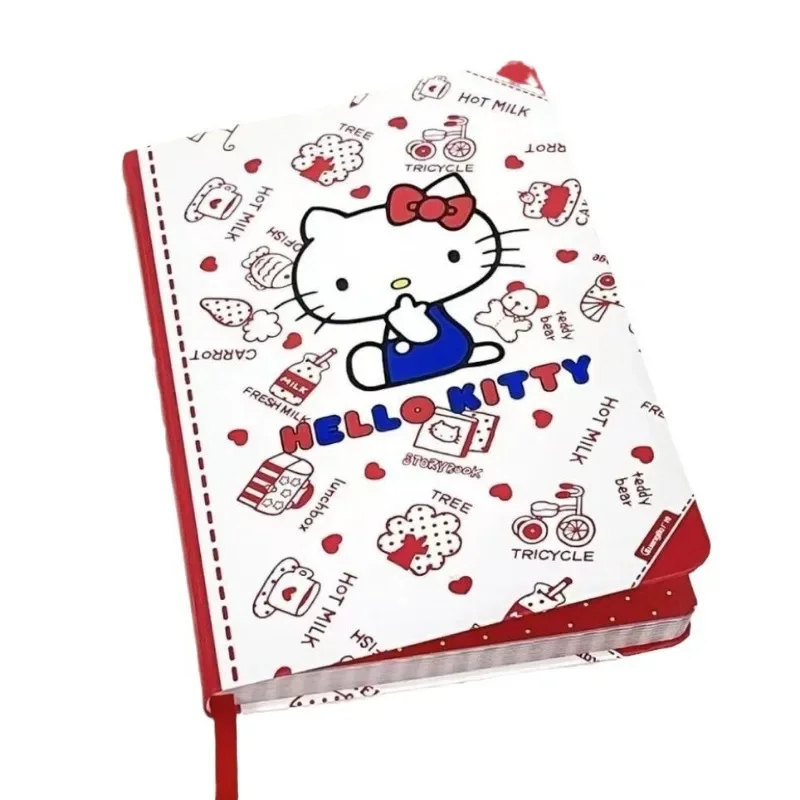 HelloKitty صفحة ملونة دفتر فتاة القلب طالب عالية الجمال الكرتون لطيف هارد شل كتيب مخطط كتاب نمط مطبوع