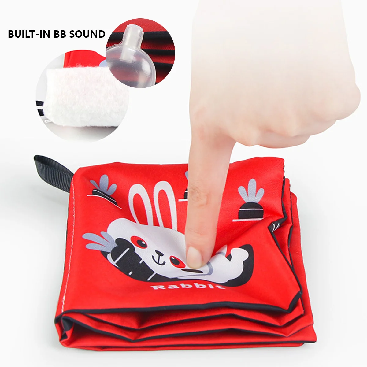 Libro de tela pequeño volteado para bebé, juguete de educación temprana, libro de juguete de tela suave para bebé, libro táctil plegado con múltiples cuerpos