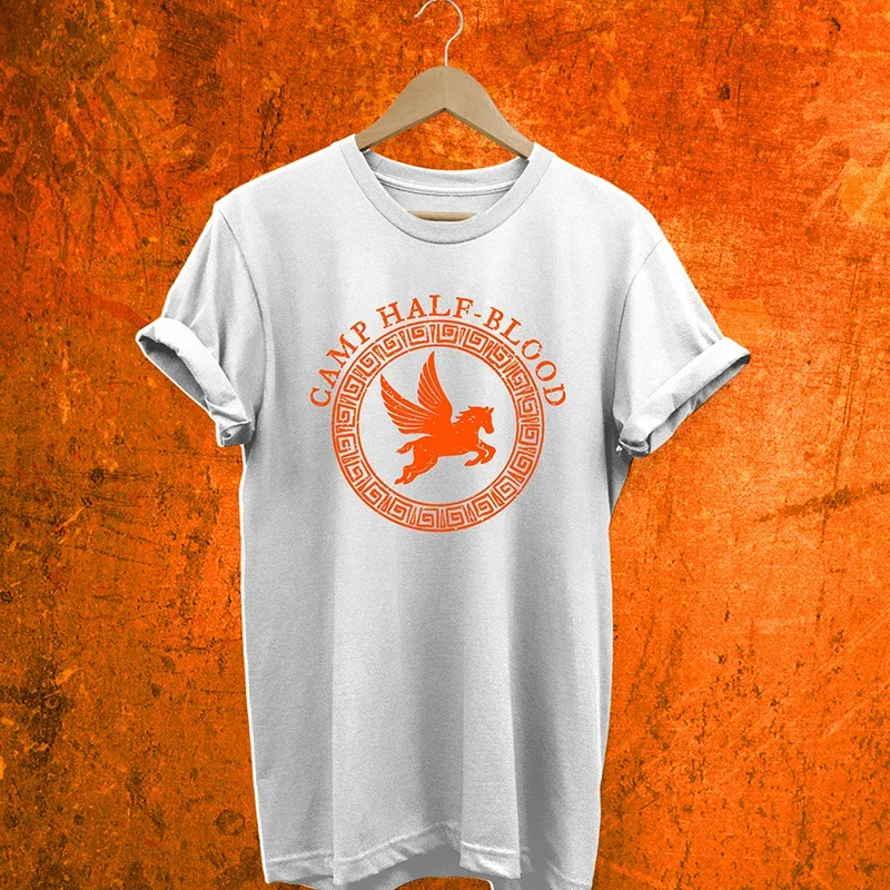 Camp Half Blood Shirt Percy Jackson and Olympian SPQR Women T-shirt Vintage Camp Half-Blood Chronicles Branches Orange T Shirt