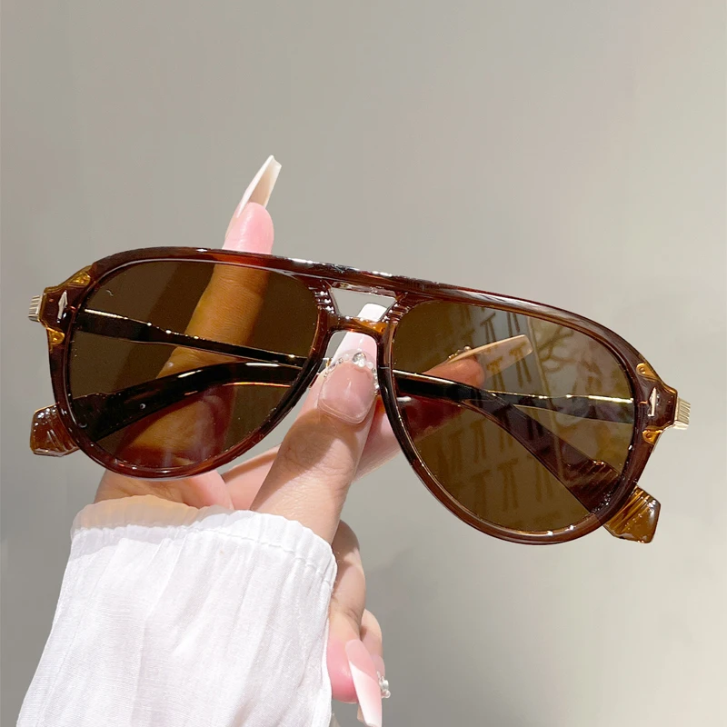 KAMMPT Übergroße Piloten-Sonnenbrille für Herren, Modische Outdoor-Freizeitbrille für Damen, 2026 Neu im Trendigen Markendesign, Reise-Sonnenbrille – Detail 5