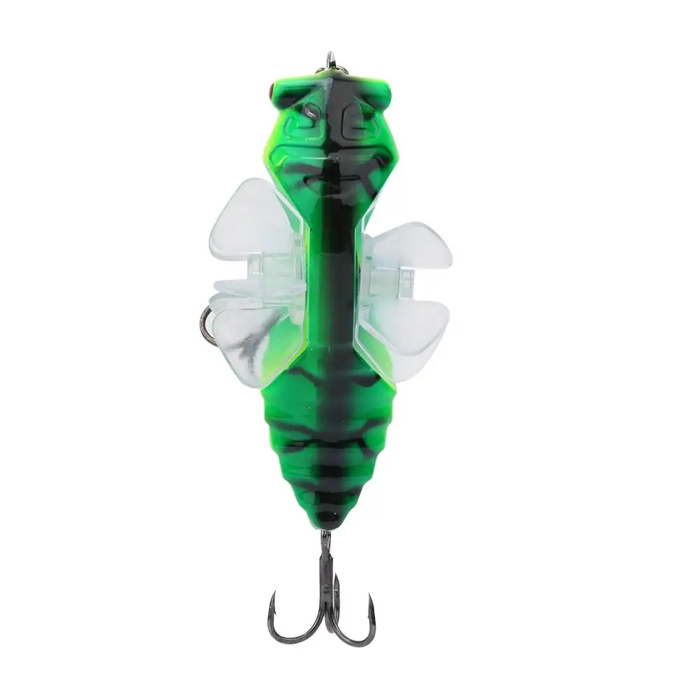 

Artificial Bionic Cicada Fishing Lure with Propeller, Barbed Hook - Wounded Baitfish Simulation