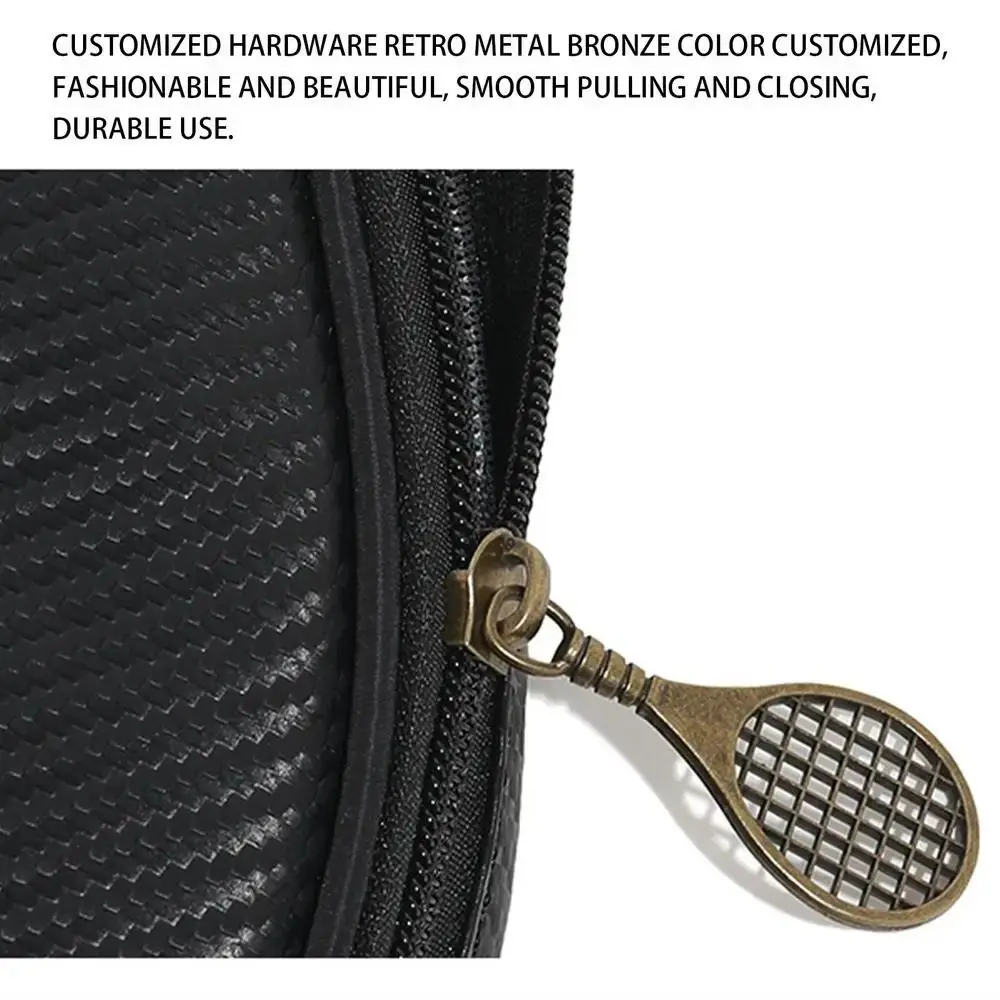 Crossbody Pickleball Shoulder Bag Adjustable Comfortable Straps Pickleball Paddle Cover Black Large Capacity Sports Fitness Bag
