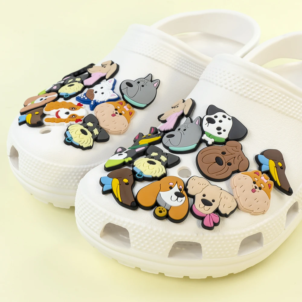 1/20 Stuks Leuke Pommeren Pug Schoen Charmes Voor Jongens Bree Jacht Hond Schoen Decoratie Accessoires Grappige Hond Pin klomp Voor Kinderen Gift