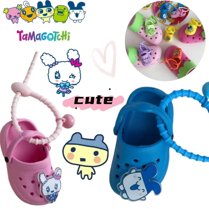 

New Creative Bandai Tamagotchi Shoe Keychain, Cartoon,Cute Personalized, High-Value, Fashionable, Small Student Backpack Charm