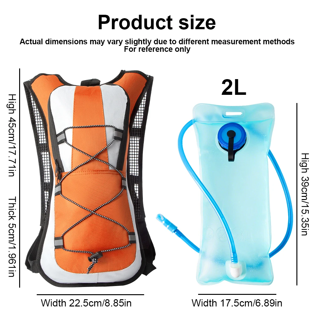 Hydration Backpack Hydration Pack with 2L Water Bladder, Lightweight Insulation Water Backpack for CyclingHiking,RunningClimbing