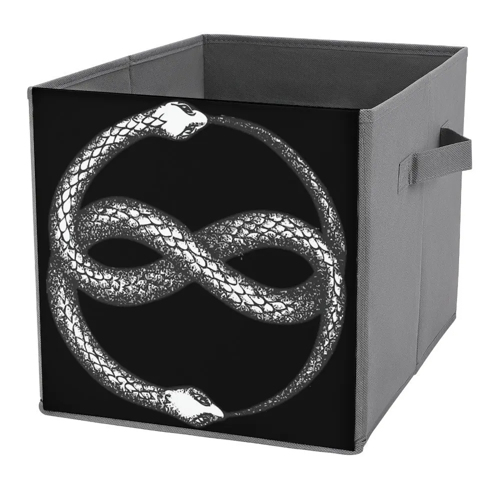 Storage Bins Homunculus  Double Ouroboros Organizer Division Unique Folding Storage Box Handle on Both Sides Can Be Folded Stora