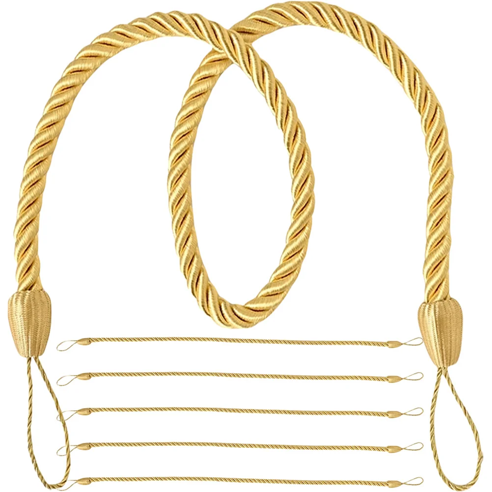 

6Pcs Curtain Binding Straps Decorative Tieback Adjustable Curtain Buckle for Living Room Bedroom Office