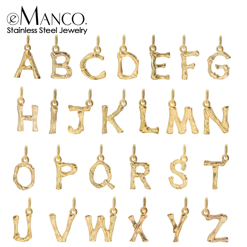 eManco Initial Charm 26 Alphabet Letter Attractive Pendant for Women DIY Necklace Bracelet Jewellery Making A-Z