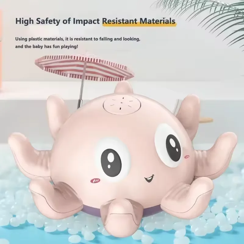 Babybadje Speelgoed Elektrische Octopus Automatische Sprinkler Bad Speelgoed Zwemmen Zwembad Badspeelgoed met Muziek LED Licht Voor Kinderen Cadeau