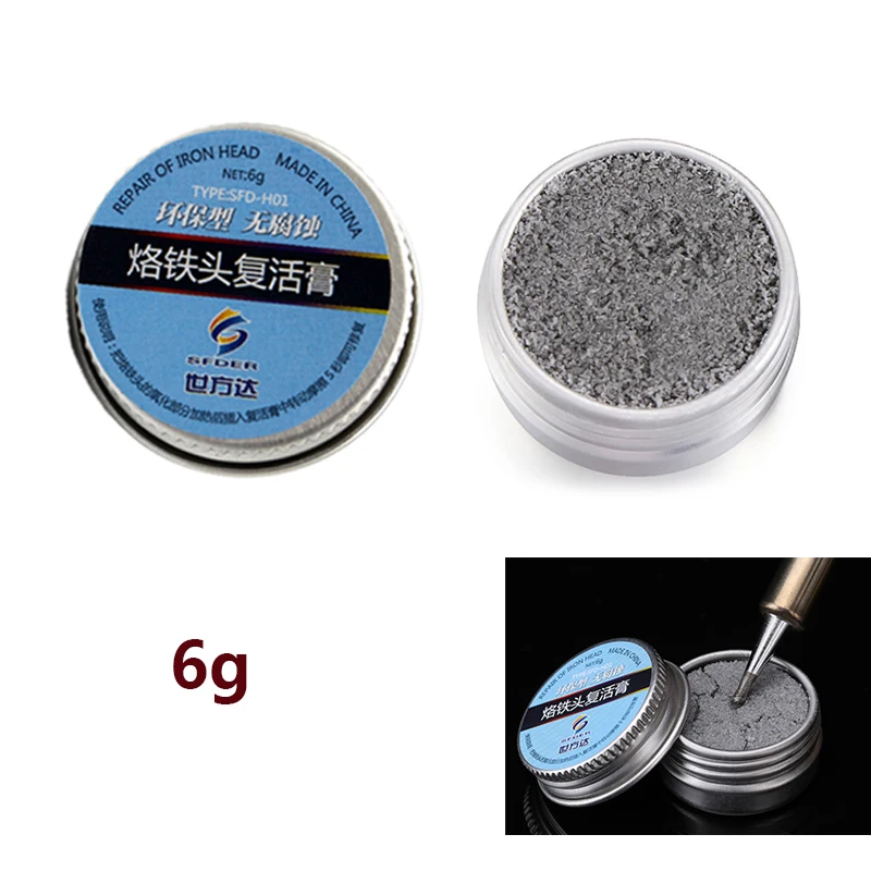 

Soldering Iron Tip Refresher Solder Cream Clean Paste for Oxide Solder Iron Tip Head Resurrection Welding Equipment 6g