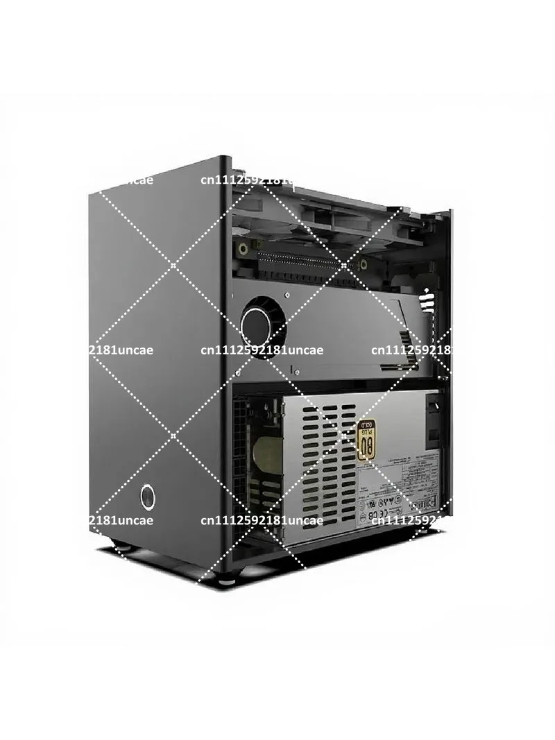 A24-V6 2.0 1U Power Supply ITX Chassis Dual-Slot Semi-High Single Display 5.38 Liters Computer Case for Gaming And Desktop Compu