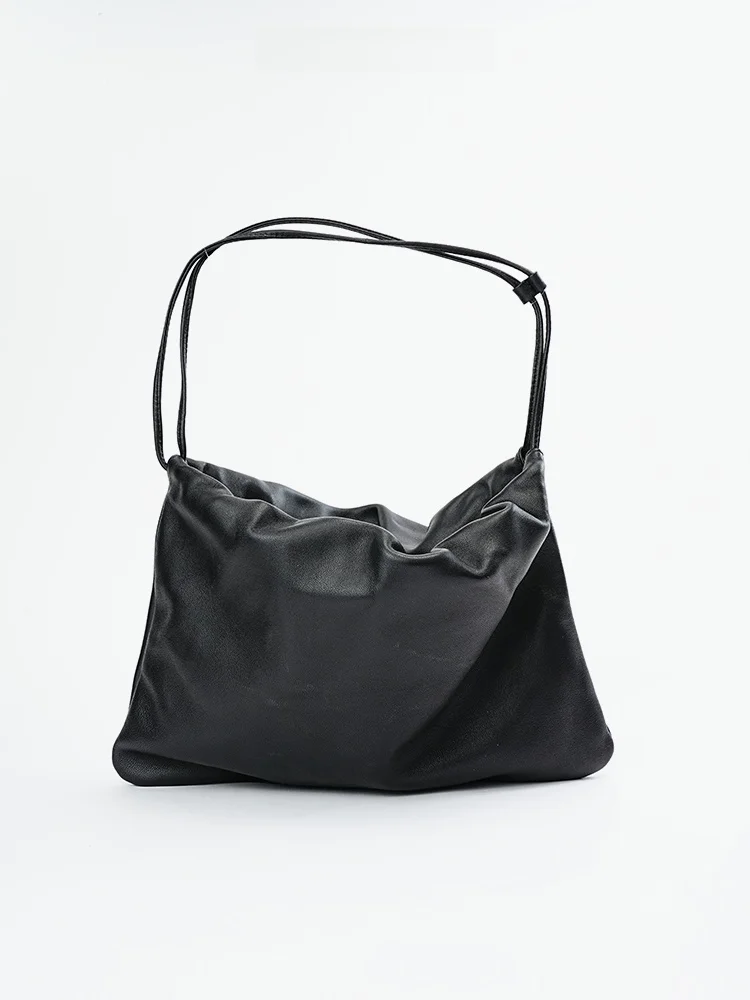 

Летняя кожаная сумка для подмышек Cloud ape, женская сумка, свободная повседневная сумка с двойным ремешком и застежкой на шнурке, повседневное использование