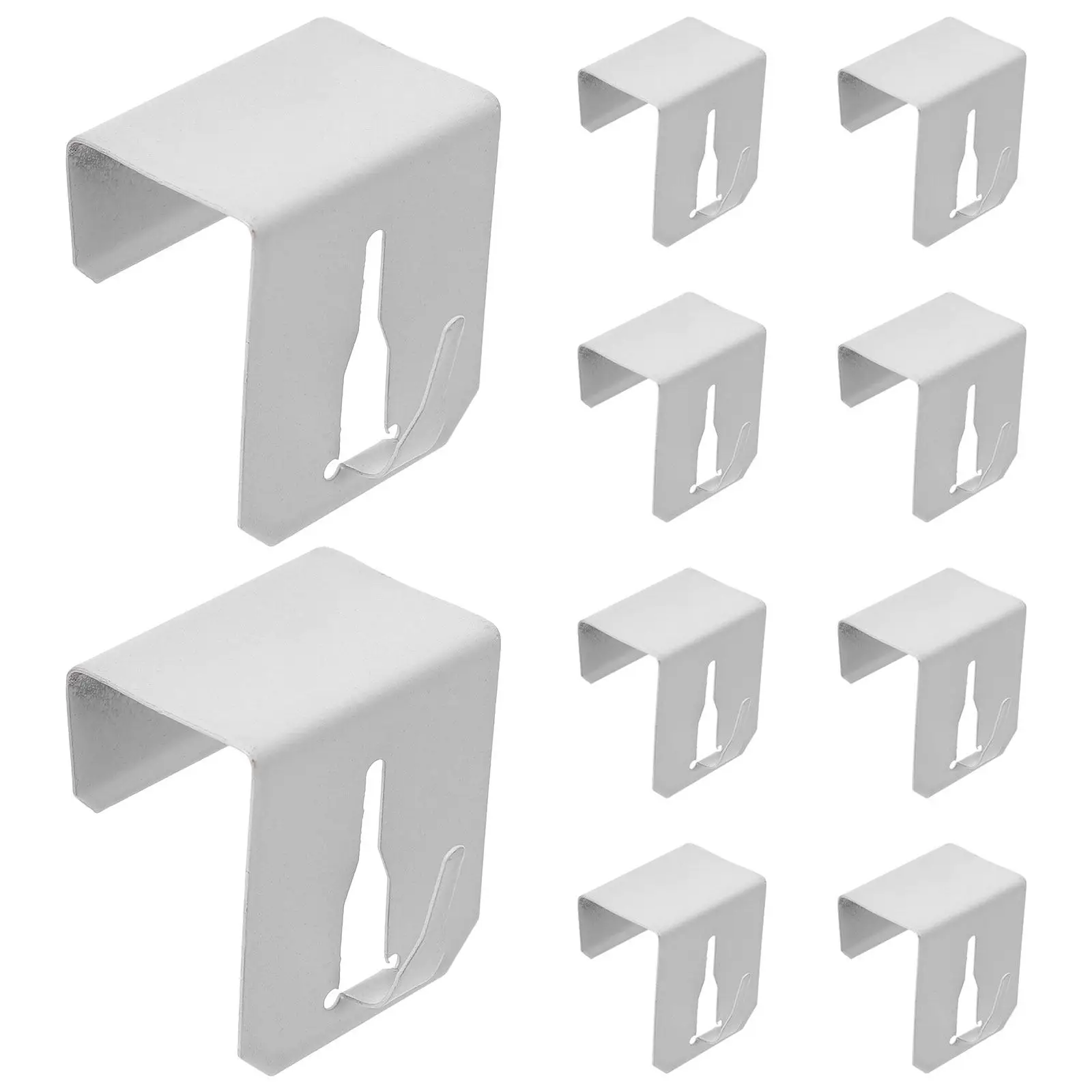10Pcs Window Frame Hooks Metal Curtain Clips No Drill for 12-20Mm Frames String Light Hanger Brackets Window Rail Hanging Clips
