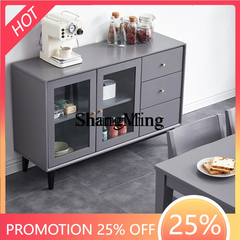 

ZYY household high-value high-end solid wood dining side cabinet simple kitchen storage locker tea cabinet