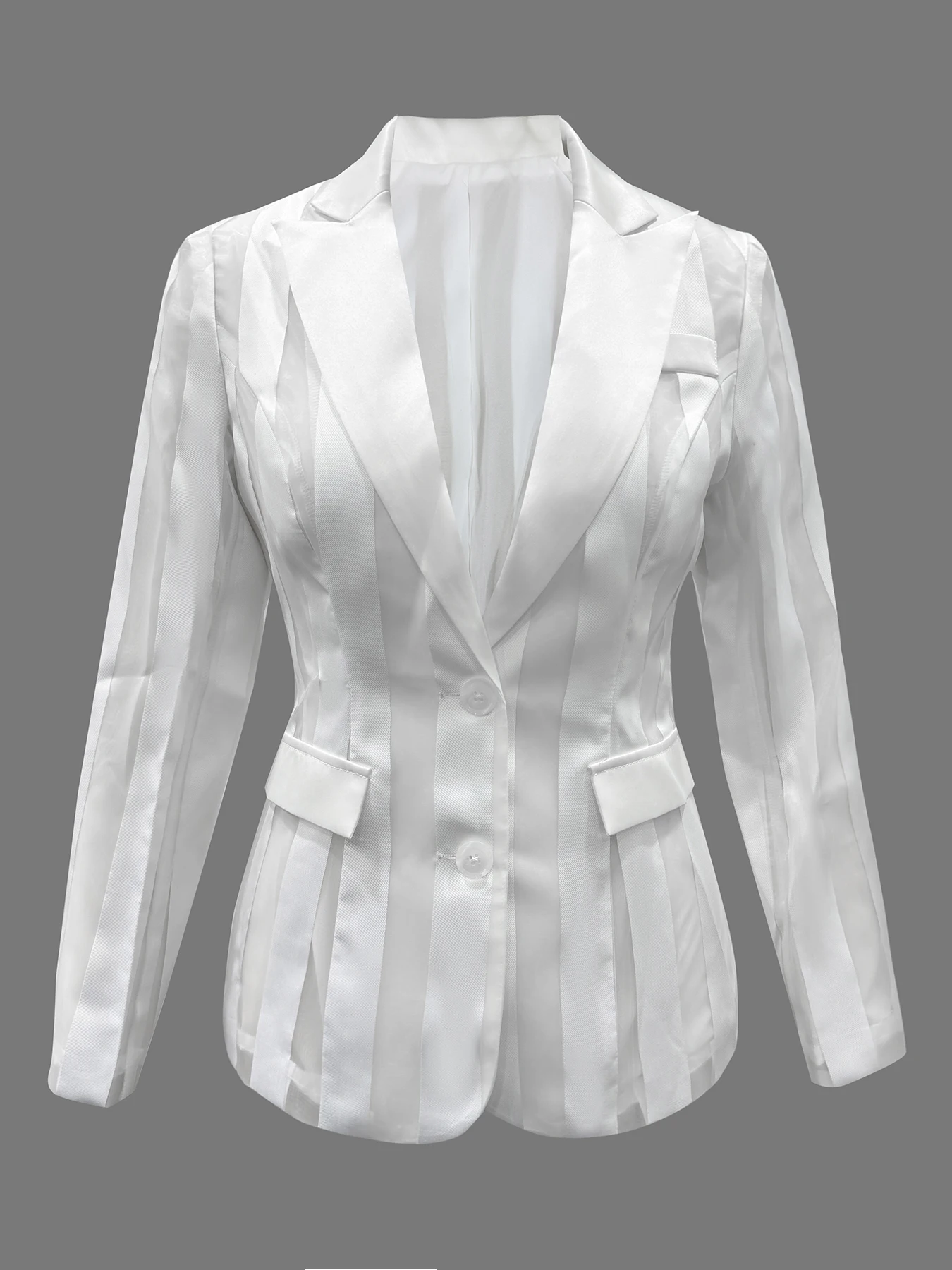 

Женский пиджак в американском стиле, пальто 2025 года, модный перспективный полосатый пиджак с длинными рукавами, повседневная сексуальная верхняя одежда для женщин